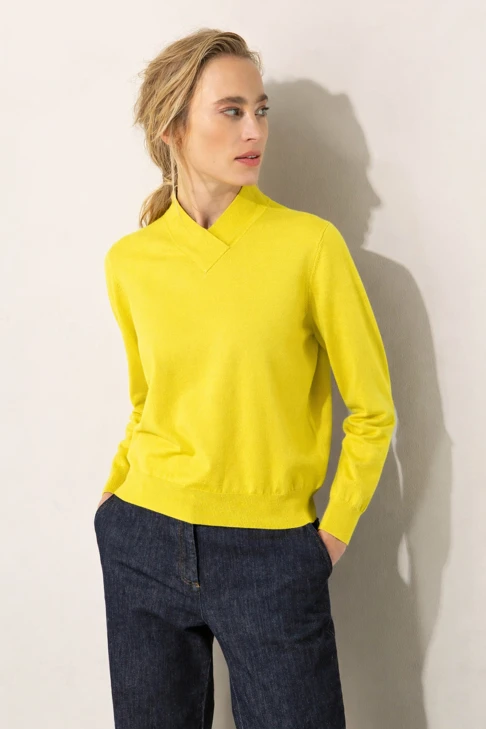 CATNOIR Women's Sweater in a Viscose Blend, Lime Green