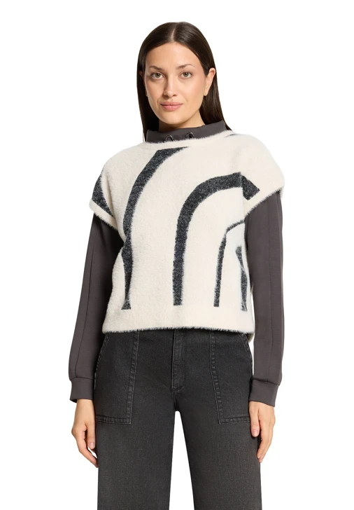 BETTY & CO Women's White Short-Sleeve Sweater
