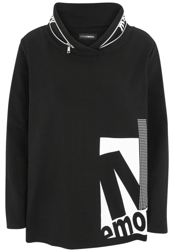 DORIS STREICH ladies sweatshirt black and white (1)