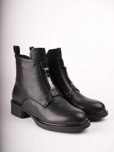 EPICA Women's Black Leather Ankle Boots