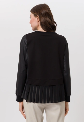 TUZZI EBONY women's blouse black with pleats (3)