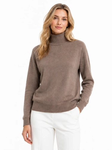 CATNOIR Women's Dark Gray Turtleneck Made from a Wool and Cashmere Blend (1)