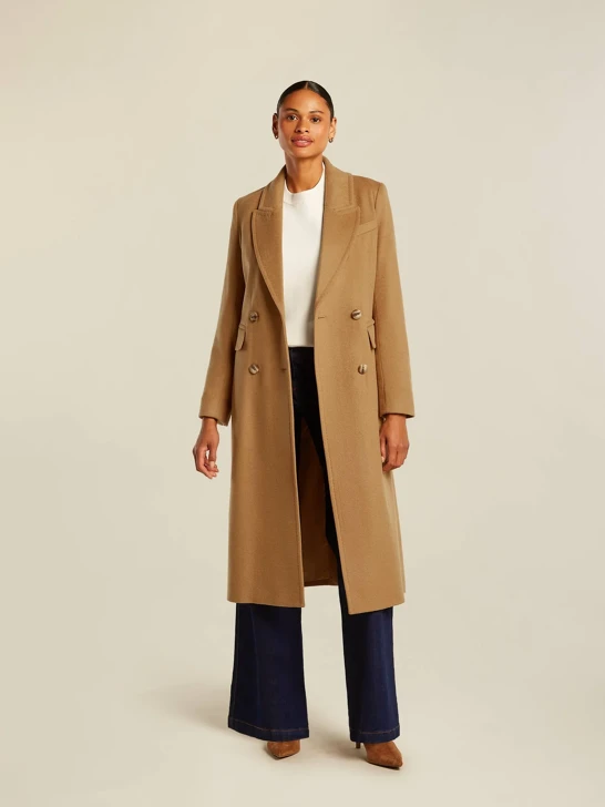 BEAUMONT ladies coat dark camel
