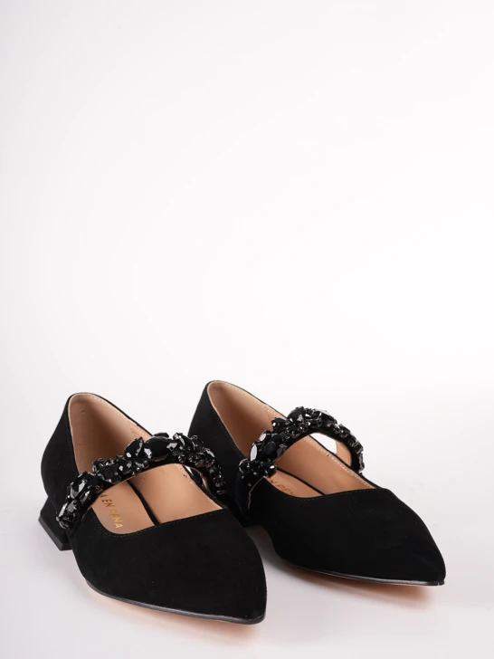 ALMA EN PENA black suede ballerinas