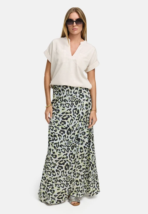 CATNOIR ladies skirt grey with leopard pattern