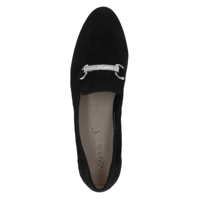 CAPRICE women's black suede loafers (4)