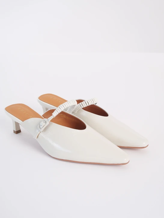 EPICA ladies pumps beige without heel with decorative detail