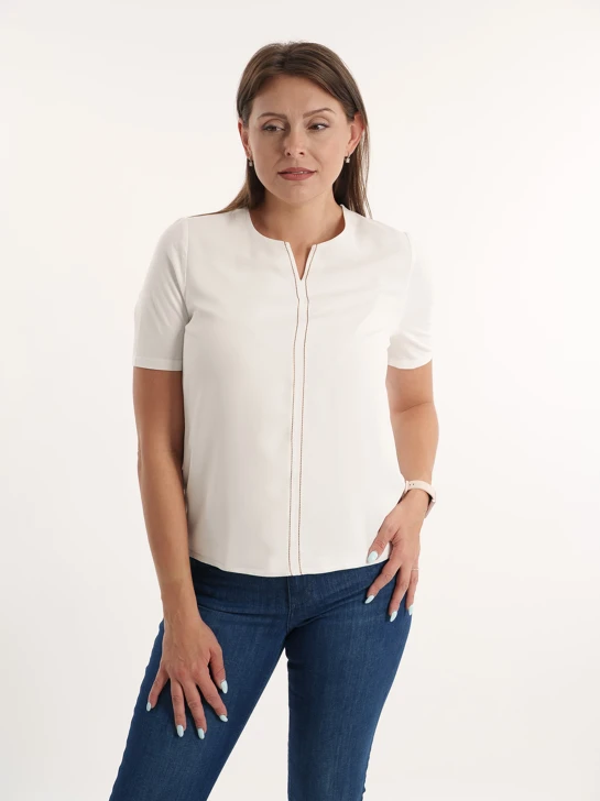 FRANK WALDER ladies blouse white