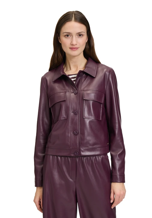 BETTY & CO ladies jacket burgundy leatherette