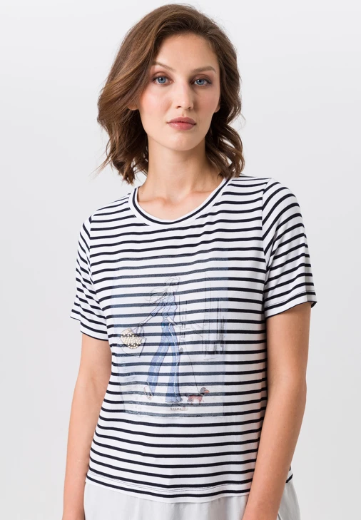 TUZZI SEASIDE SERENITY women's striped shirt