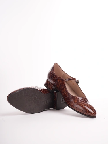 WONDERS women's brown patent ballerinas (4)