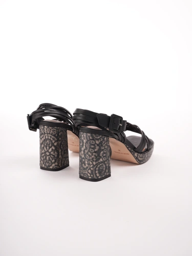 EPICA ladies sandals black with ankle strap (1)