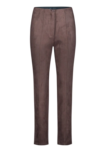 BETTY BARCLAY Women's Brown Suede Pants (5)