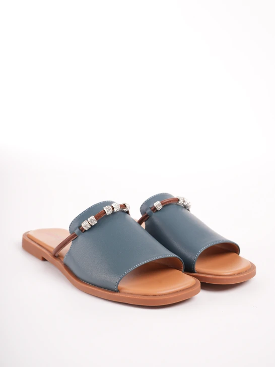PASS ladies slippers blue