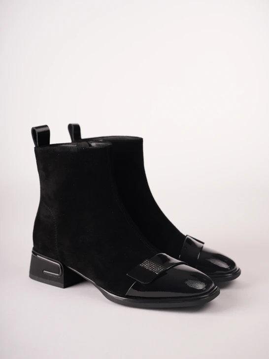 EPICA Women's Black Suede Ankle Boots