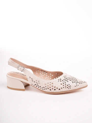 KARISMA women's beige pumps with delicate decoration (2)