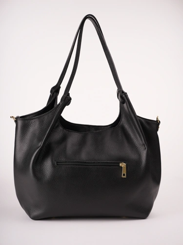 GROSSO BAG Women's Black Leather Handbag (4)