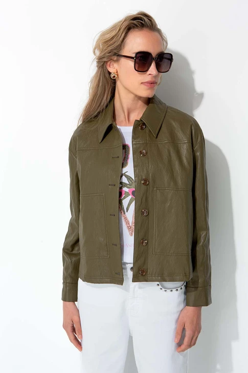 CATNOIR women's khaki leather jacket