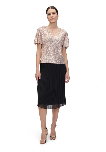 VERA MONT ladies blouse gold with sequins (2)