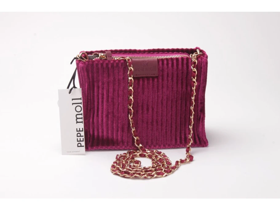 PEPE moll handbag Velvet Bordo