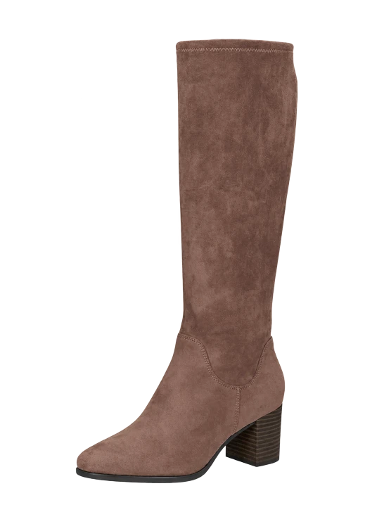CAPRICE Women's Stretch Beige Knee-High Boots
