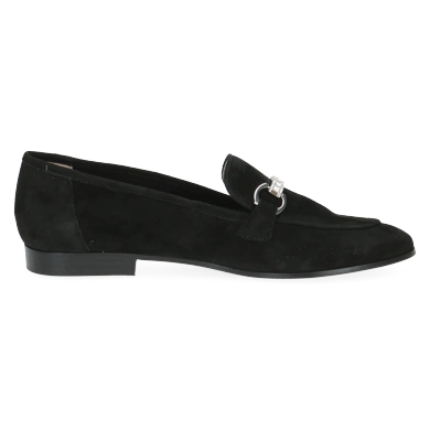 CAPRICE women's black suede loafers (1)