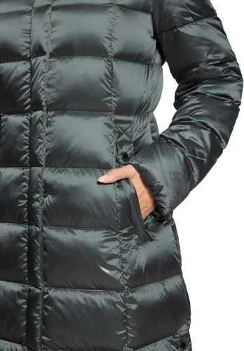 BETTY BARCLAY Women's Quilted Coat with Down and Gray Raccoon Fur, Gray (4)