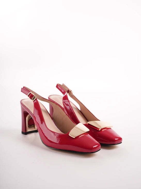 EPICA ladies red pumps with heel strap