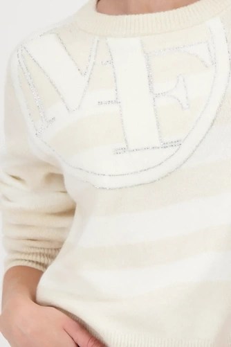 MONARI CIAO BELLA women's sweater beige with striped pattern (4)