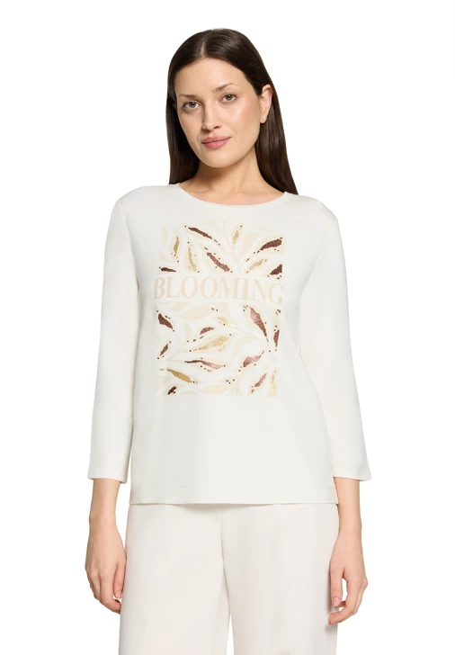 BETTY & CO Women's Beige T-Shirt with Print