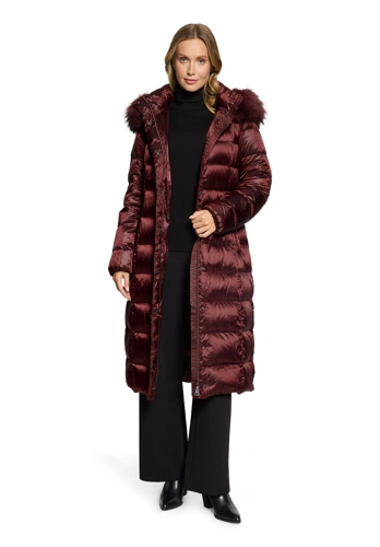 BETTY BARCLAY Women's Quilted Coat, Burgundy