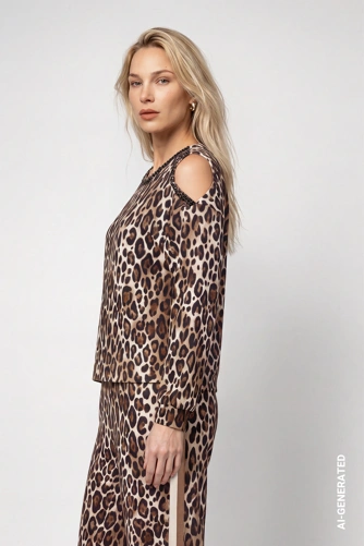MONARI FASHION SHOW Women's Leopard-Print Sweatshirt (1)