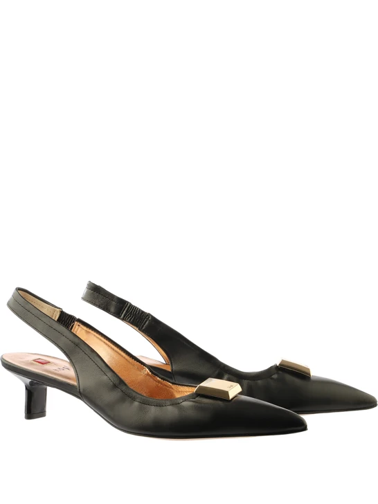 HOGL women's heelless pumps black