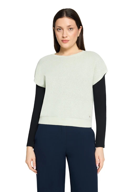 BETTY & CO women's sweater green with lurex