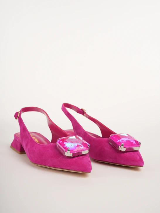 Ballerinas SUEDE FUXIA