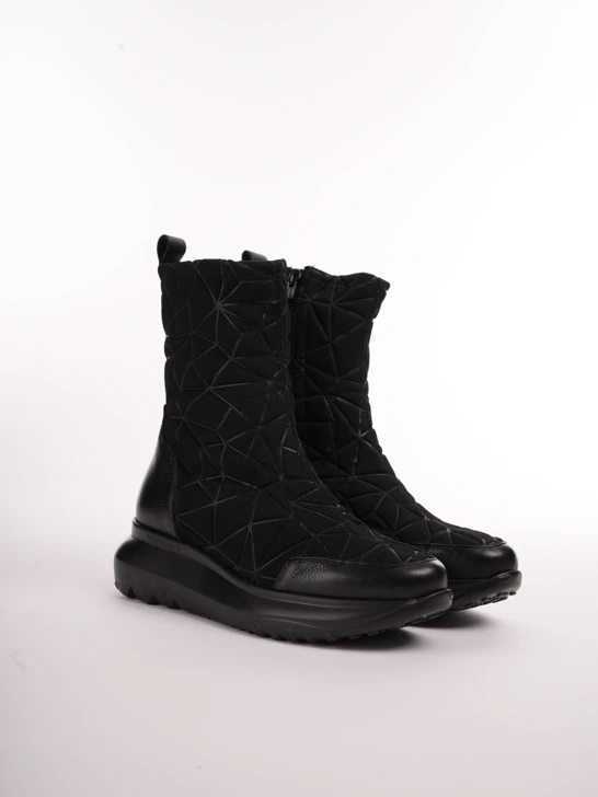 WONDERS women's ankle printed pattern black