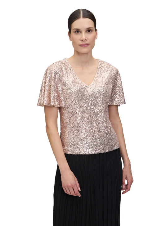 VERA MONT ladies blouse gold with sequins