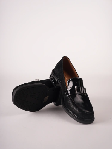 EPICA Women's Black Suede Loafers (4)