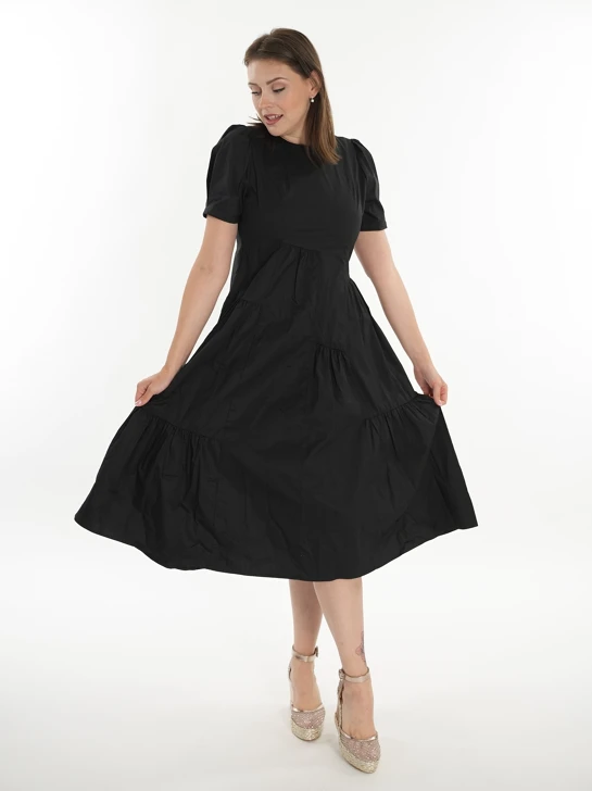 SAMANGE ladies dress black with pouch