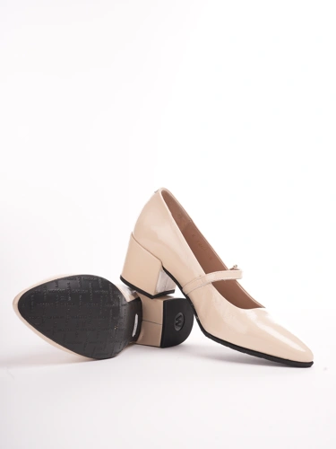 WONDERS women's pumps lacquer beige (4)