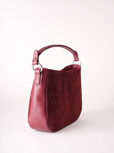 GROSSO BAG Women's Burgundy Leather Handbag (1)