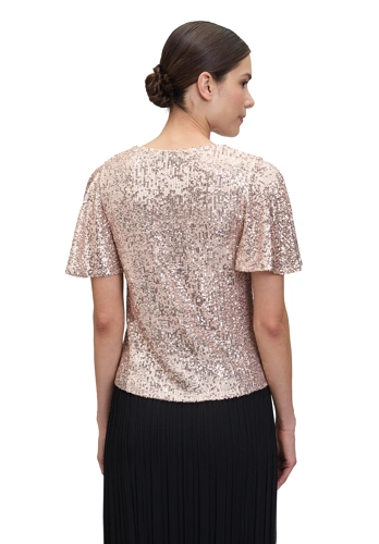 VERA MONT ladies blouse gold with sequins (1)