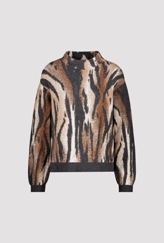MONARI CIAO BELLA ladies knitted sweater with tiger pattern (5)