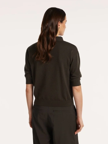BEAUMONT Women's Brown Short-Sleeve Sweater (1)