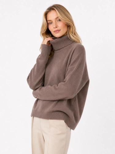CATNOIR Women's Gray Wool-Cashmere Blend Turtleneck (2)