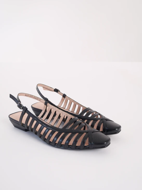 EPICA ladies black ballerinas with straps