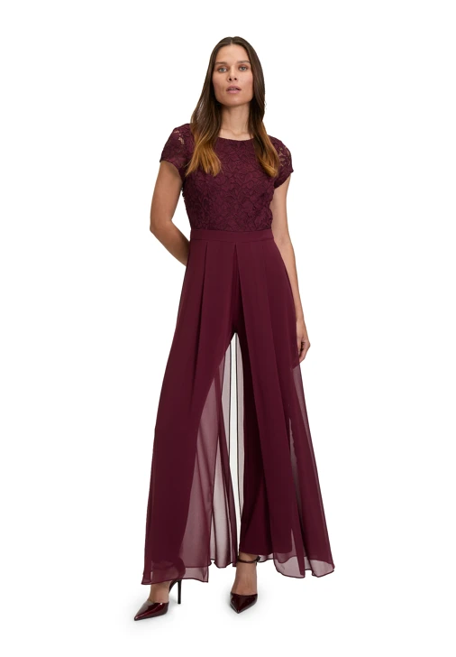 VERA MONT women's jumpsuit burgundy