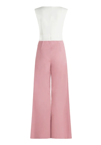 VERA MONT women's jumpsuit white and pink (5)
