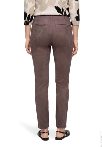 BETTY BARCLAY Women's Brown Suede Pants (1)