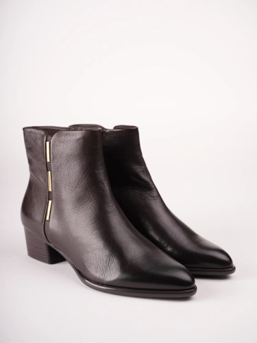 REGARDE le CIEL Women's Brown Leather Ankle Boots